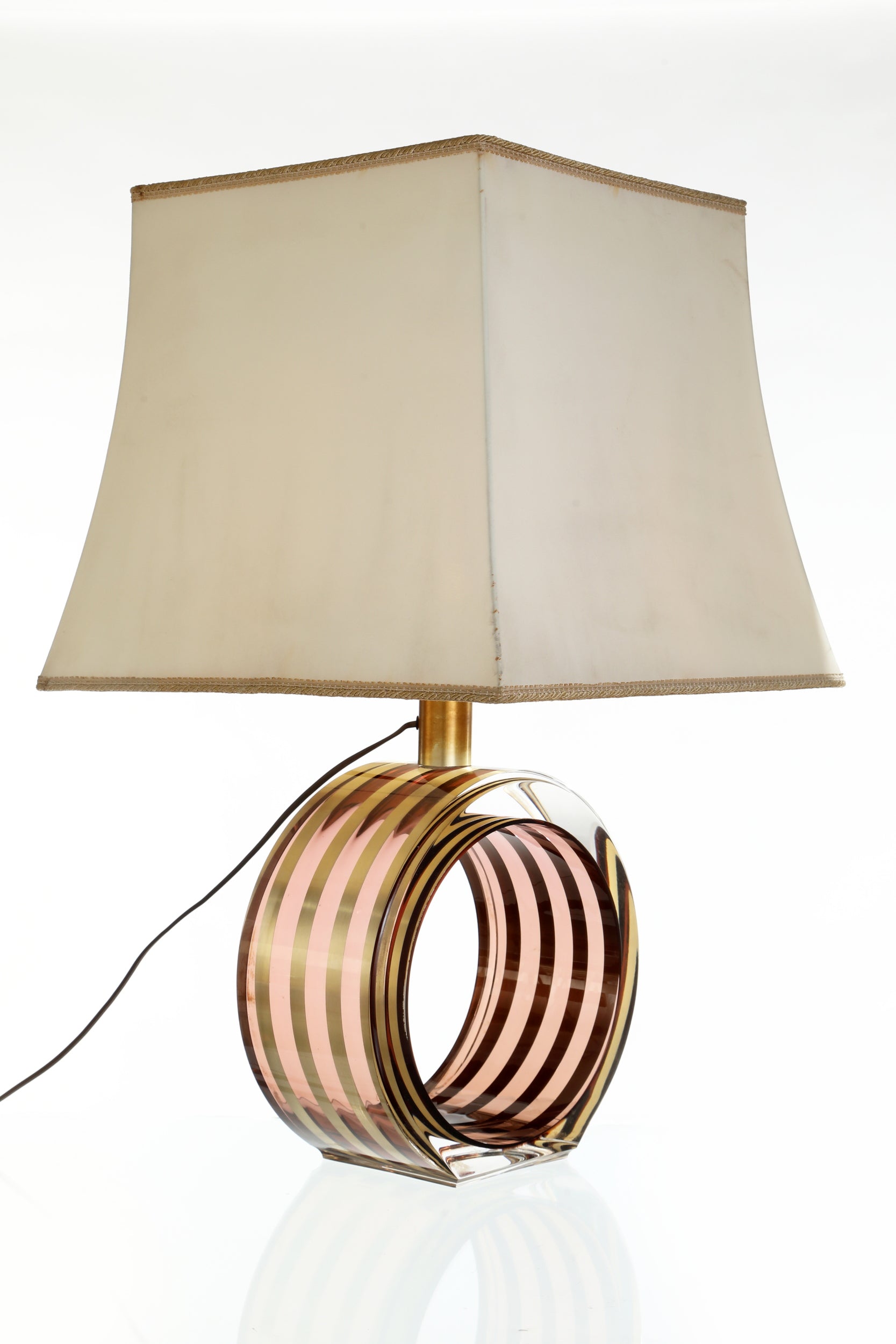 Lampada da Tavolo Rose gold con paralume in vetro design SALONE DEL MO -  Dolci pensieri gift