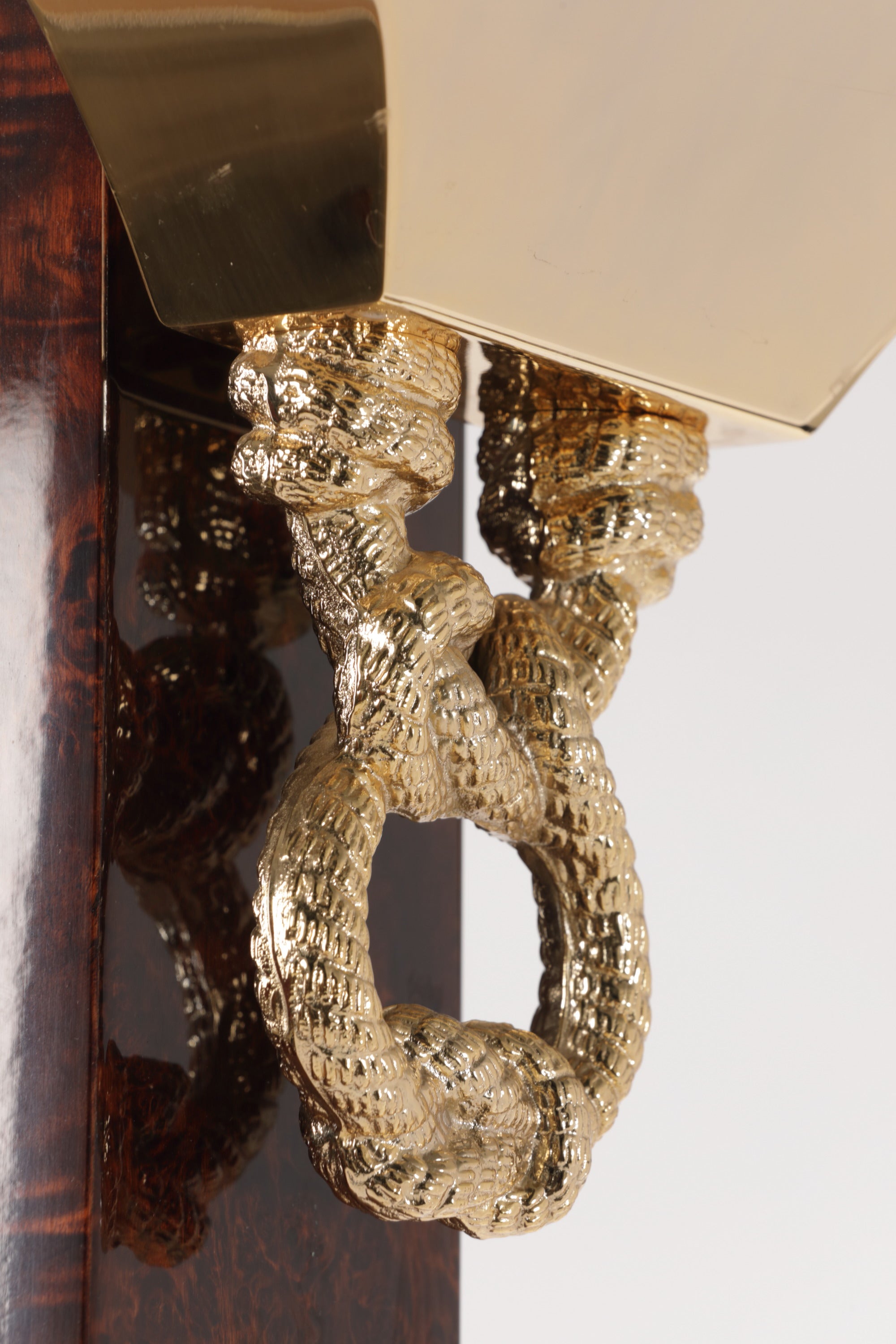 70's briar and brass lamp