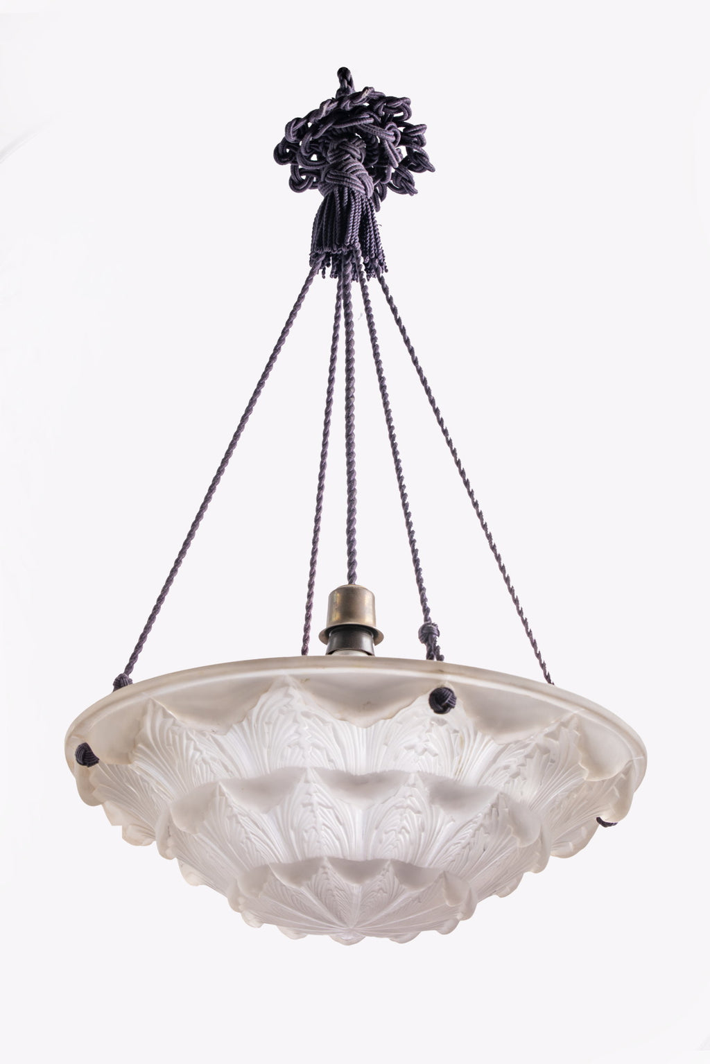 Lampadario Art Déco cristallo ghiacciato