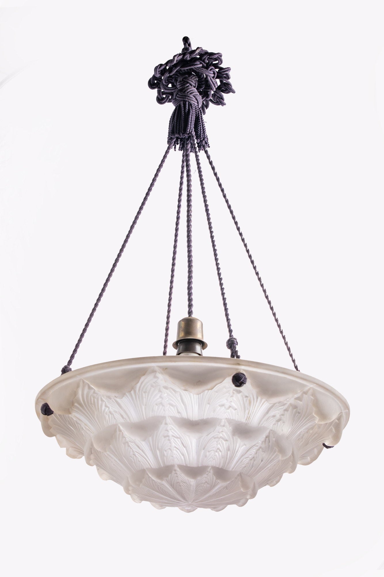 Lampadario Art Déco cristallo ghiacciato
