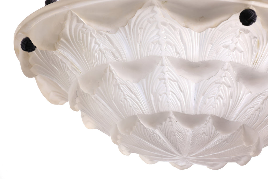 Lampadario Art Déco cristallo ghiacciato