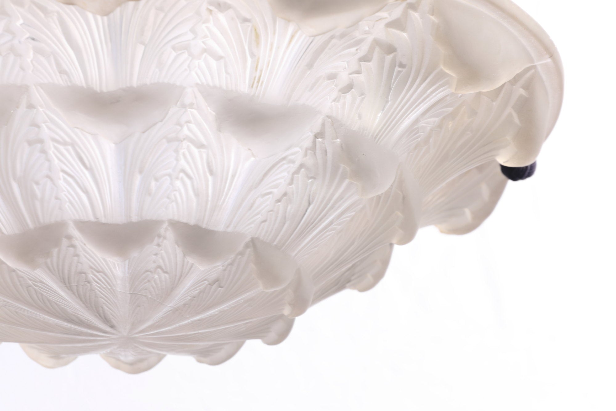 Art Deco frozen crystal chandelier