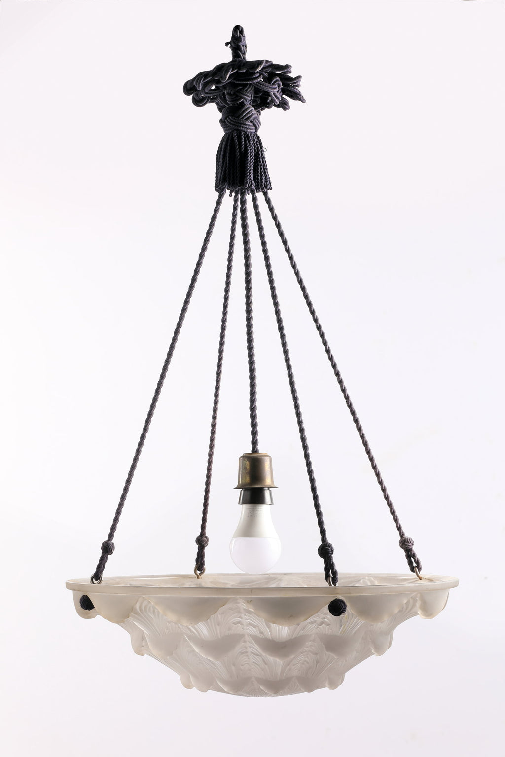 Lampadario Art Déco cristallo ghiacciato