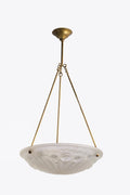 Art Deco white iced crystal chandelier