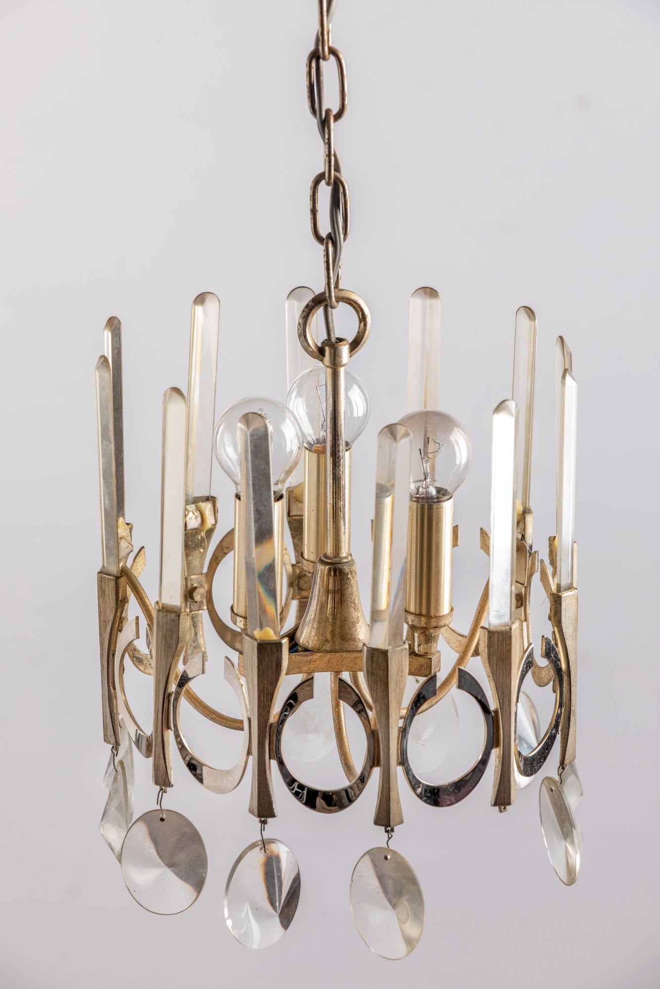 Lampadario Gaetano Sciolari anni 60 3 punti luci