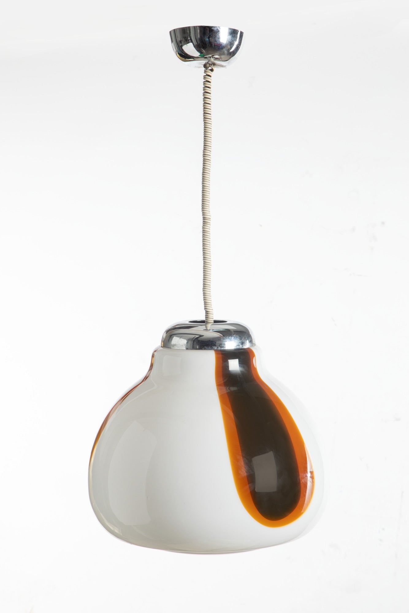 Murano opaline glass chandelier from the 70s