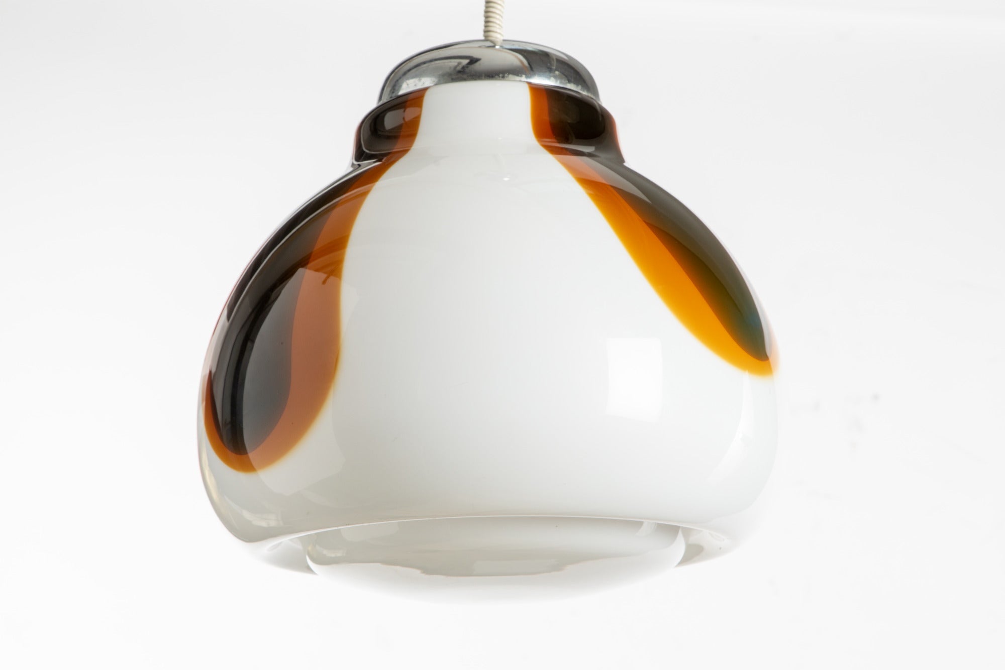 Murano opaline glass chandelier from the 70s