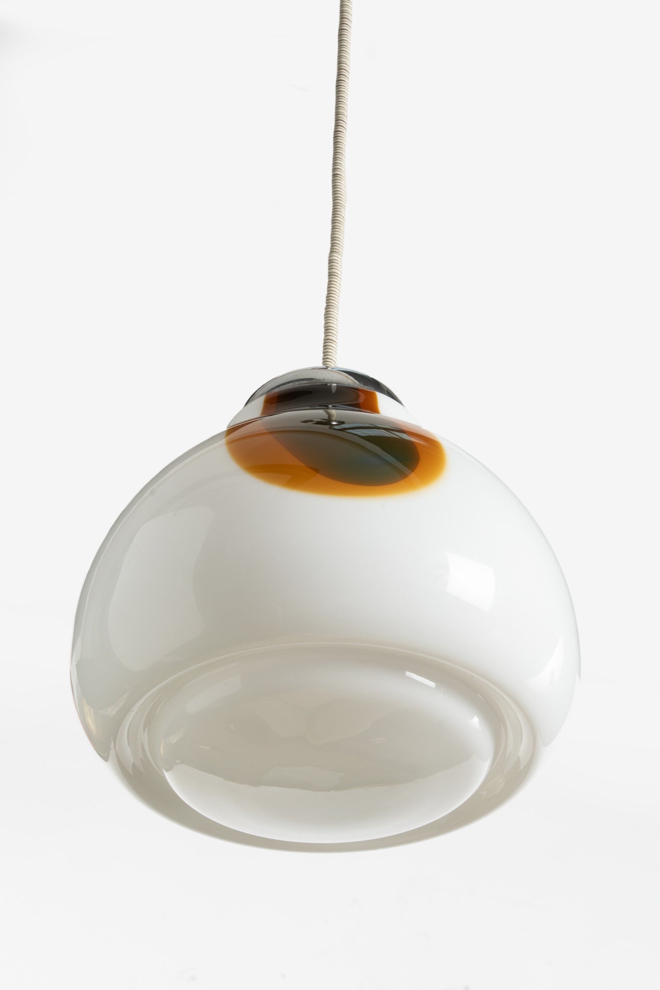 Murano opaline glass chandelier from the 70s