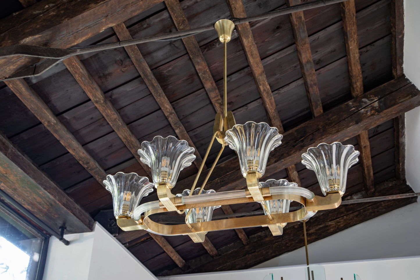 Murano glass ceiling chandelier from the 60s