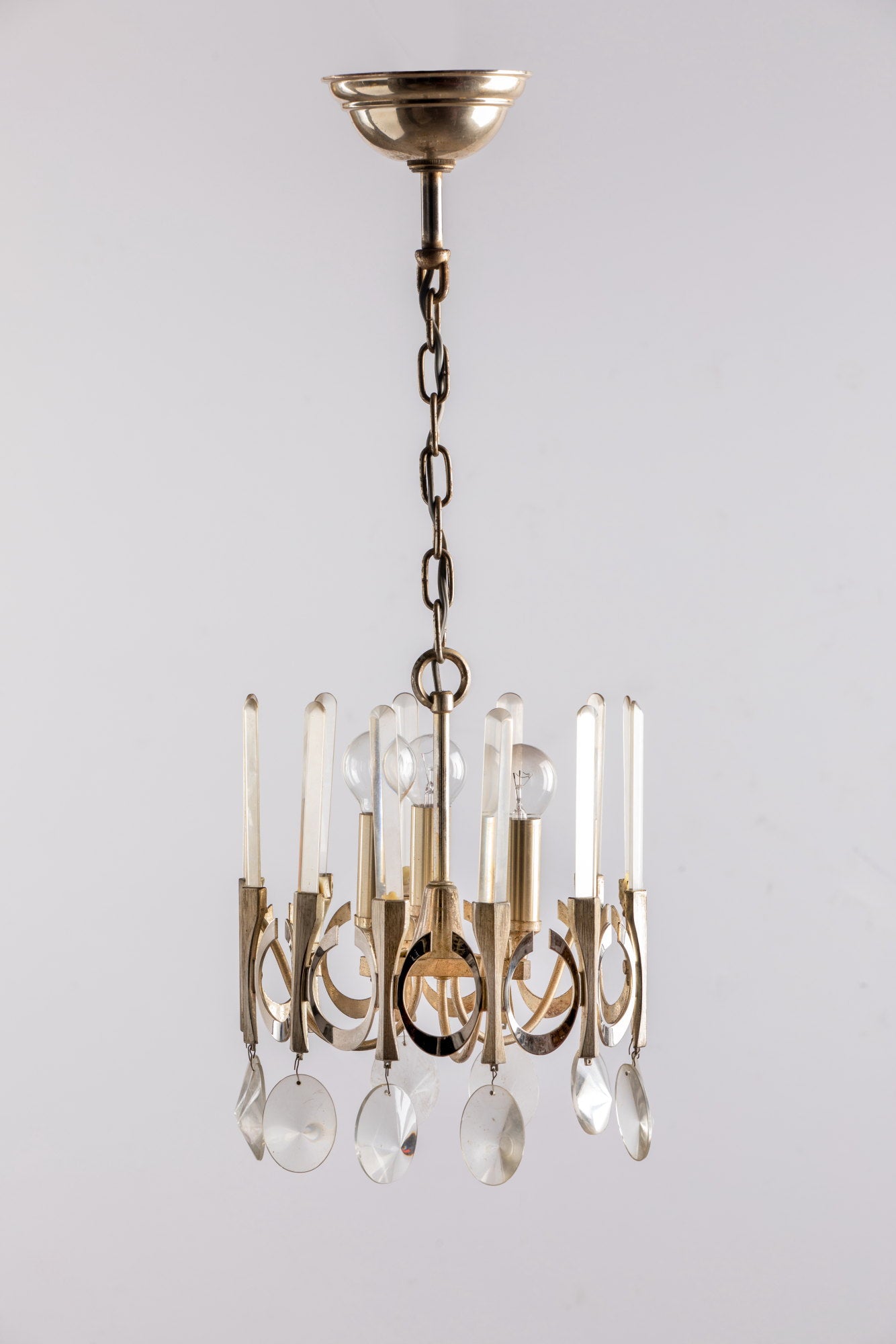 Lampadario Gaetano Sciolari anni 60 3 punti luci