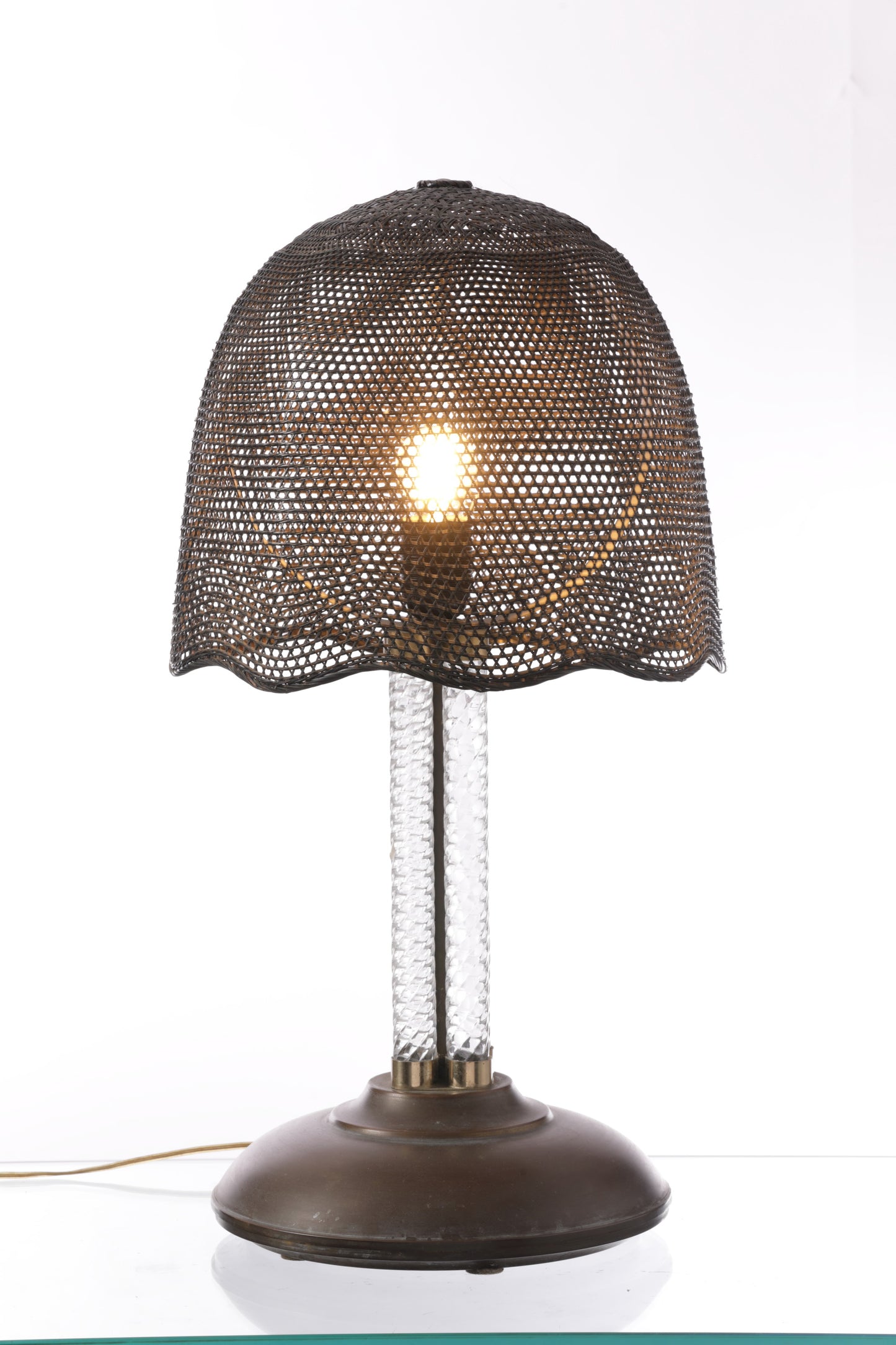 Lampada torchon vetro di Murano anni 70