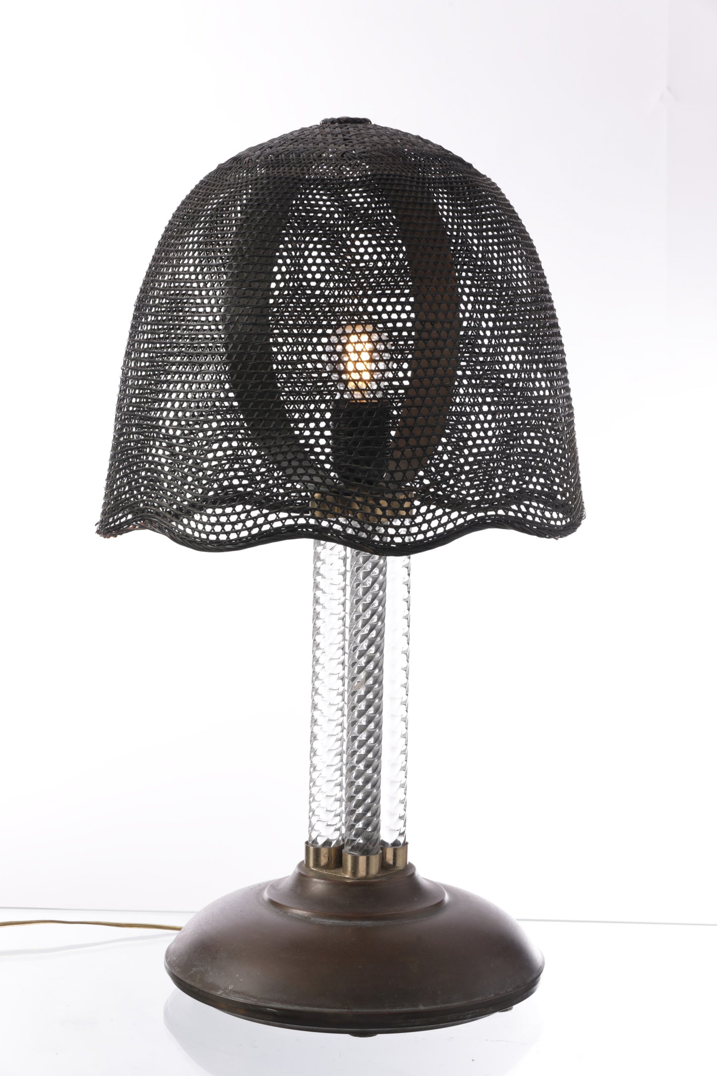 Lampada torchon vetro di Murano anni 70