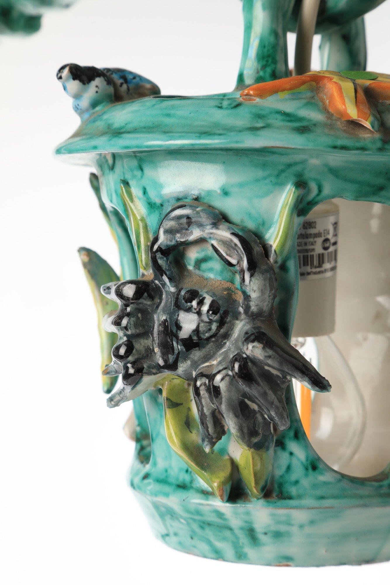 Vietri ceramic lantern with marine figures