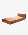 Letto singolo o dormeuse anni 70 in cuoio
