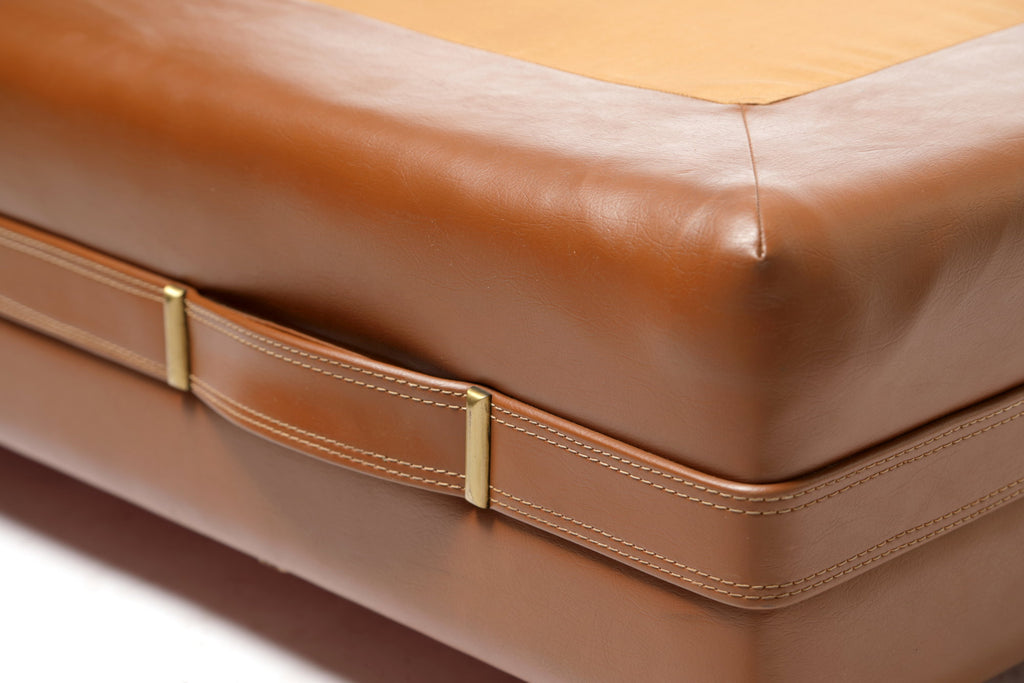 Letto singolo o dormeuse anni 70 in cuoio