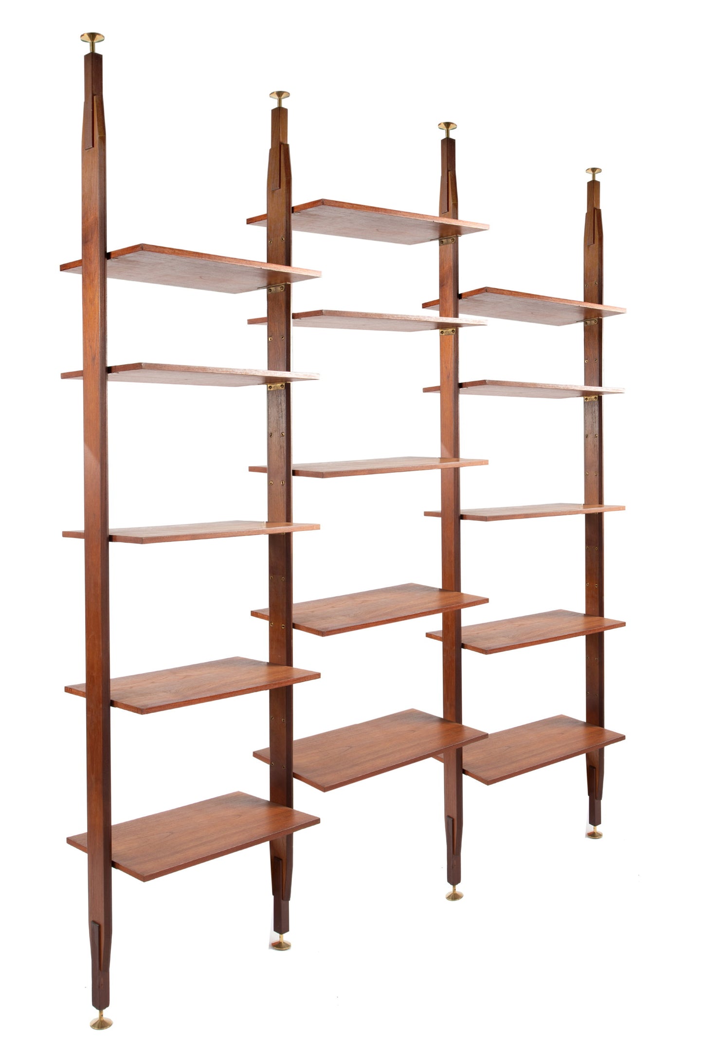 Freestanding teak bookcase from the 70s