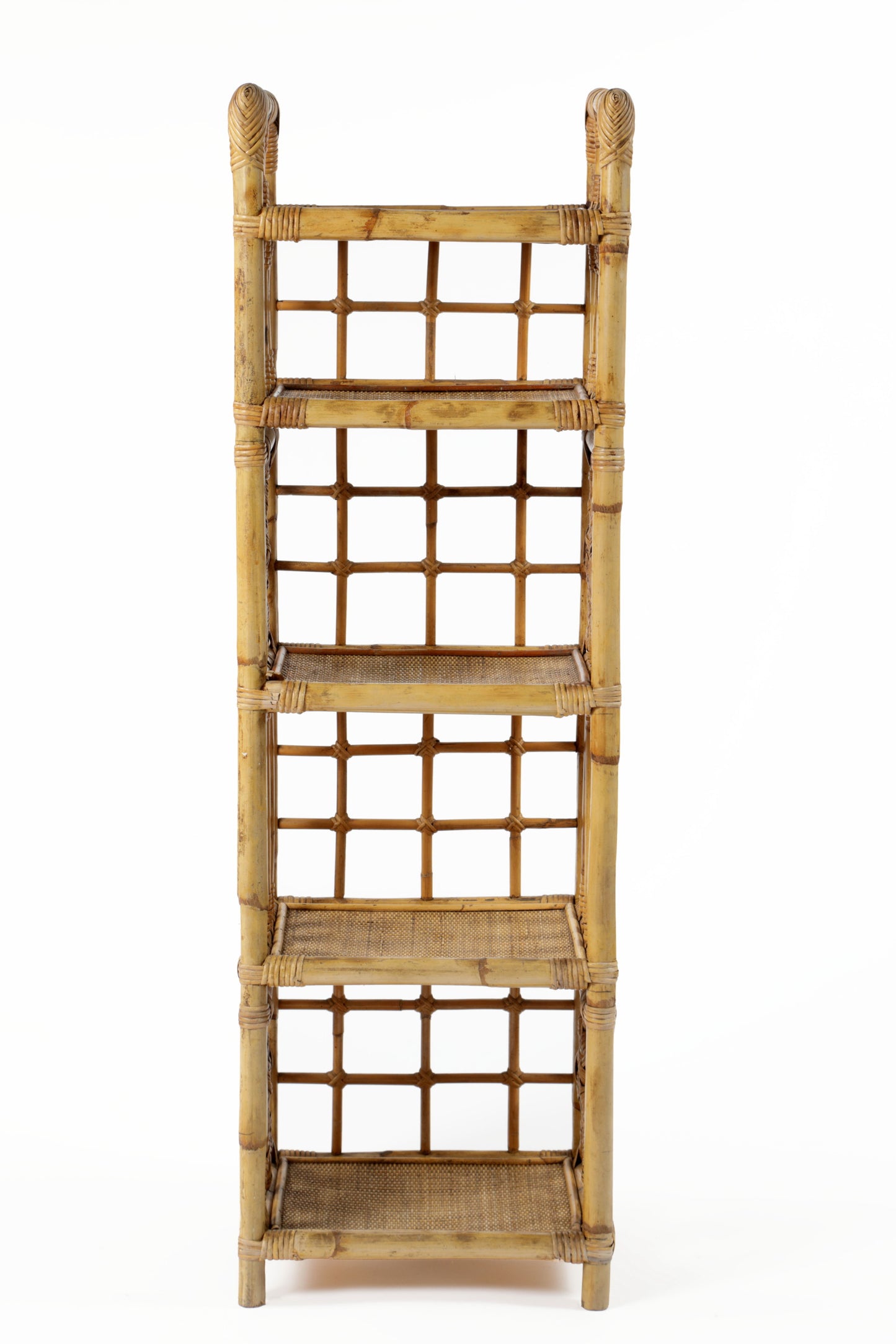 1970s bamboo bookcase attributable to Vivai del Sud