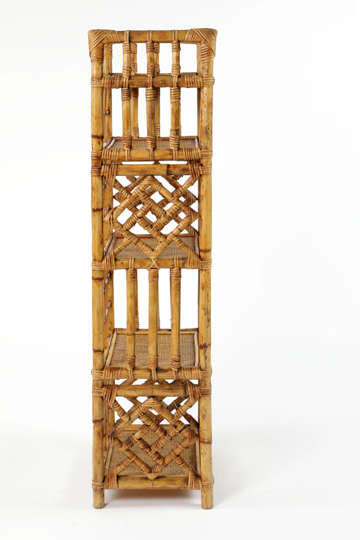 1970s bamboo bookcase attributable to Vivai del Sud