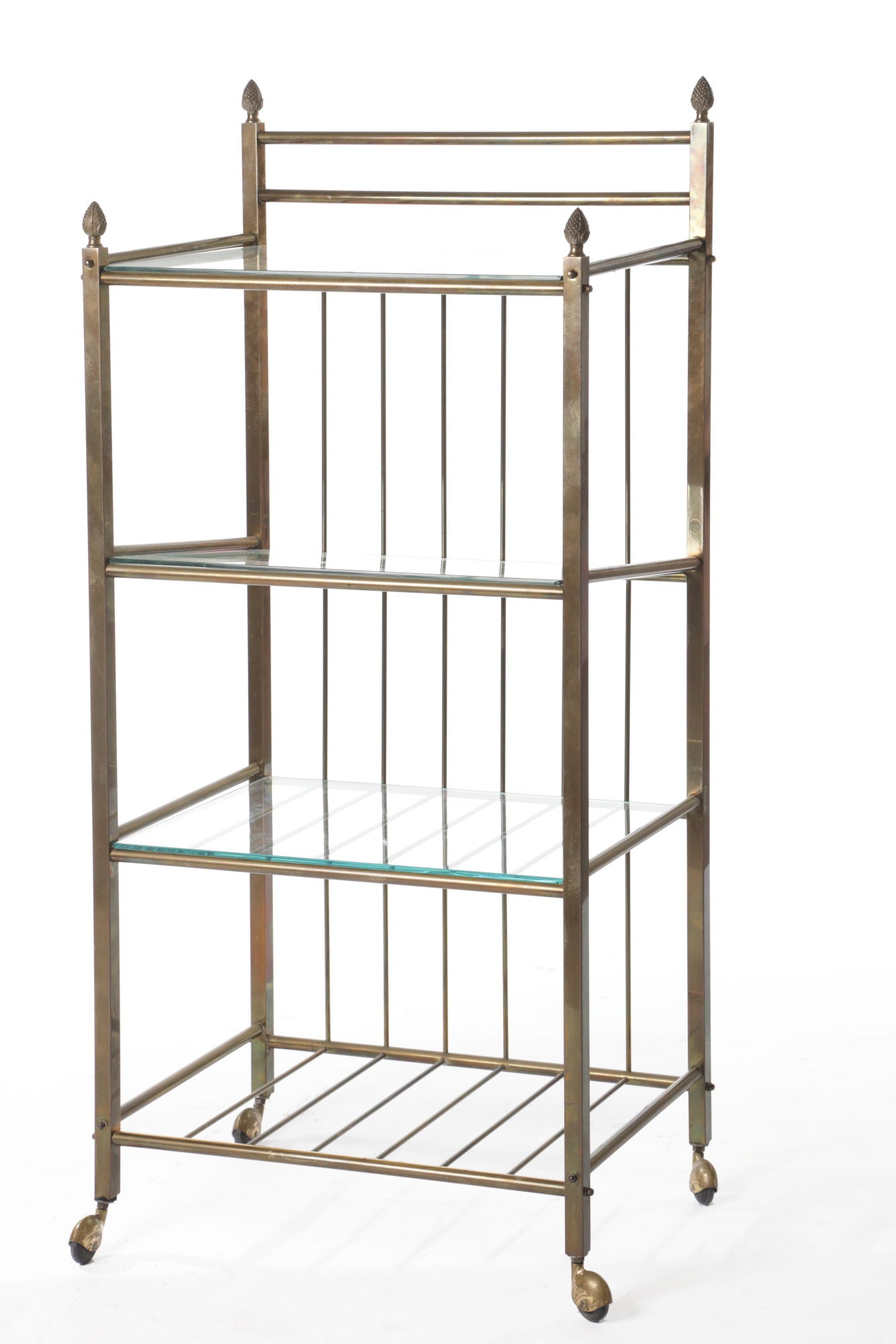 Brass bookcase