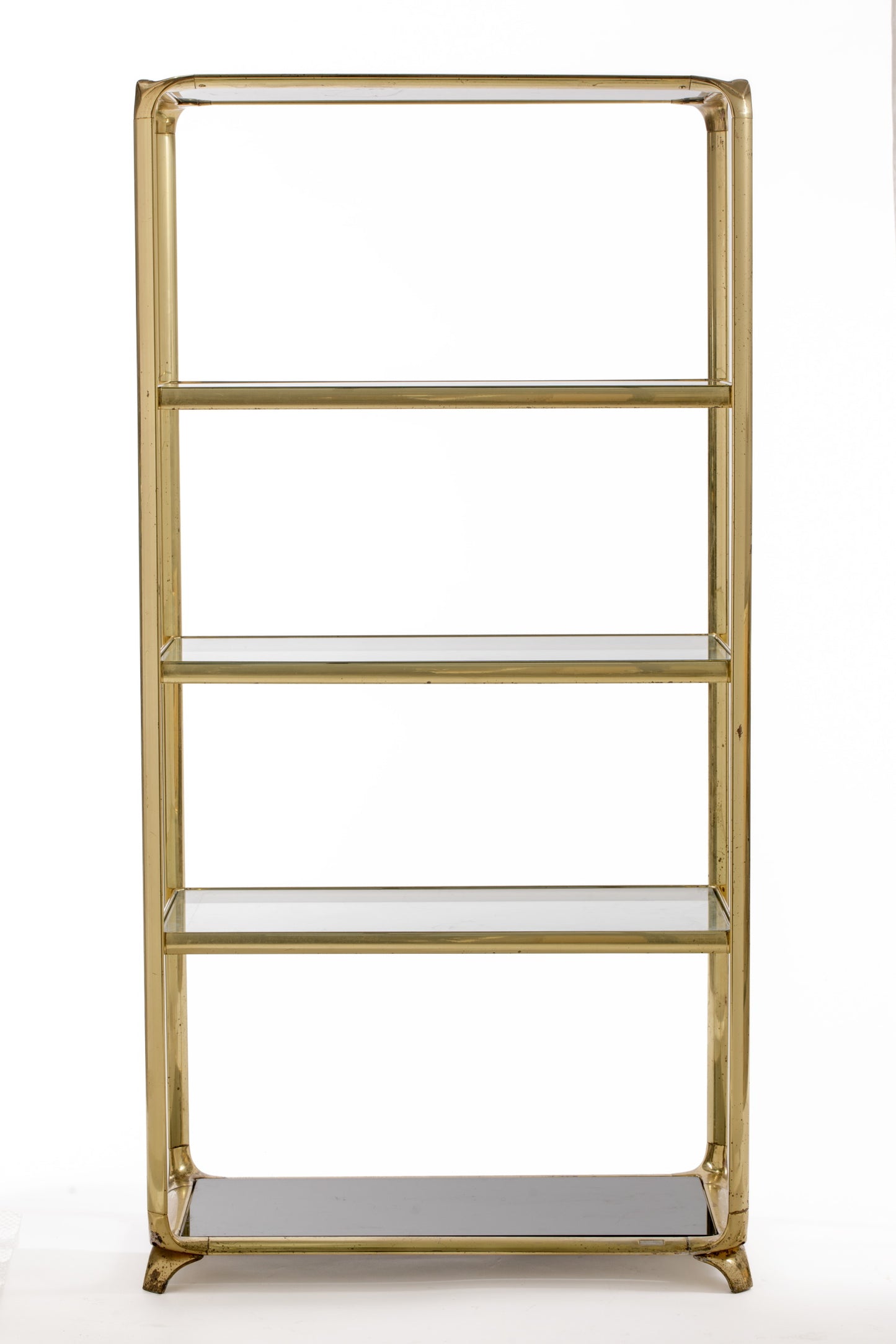 Mauro Lipparini brass bookcase 1970