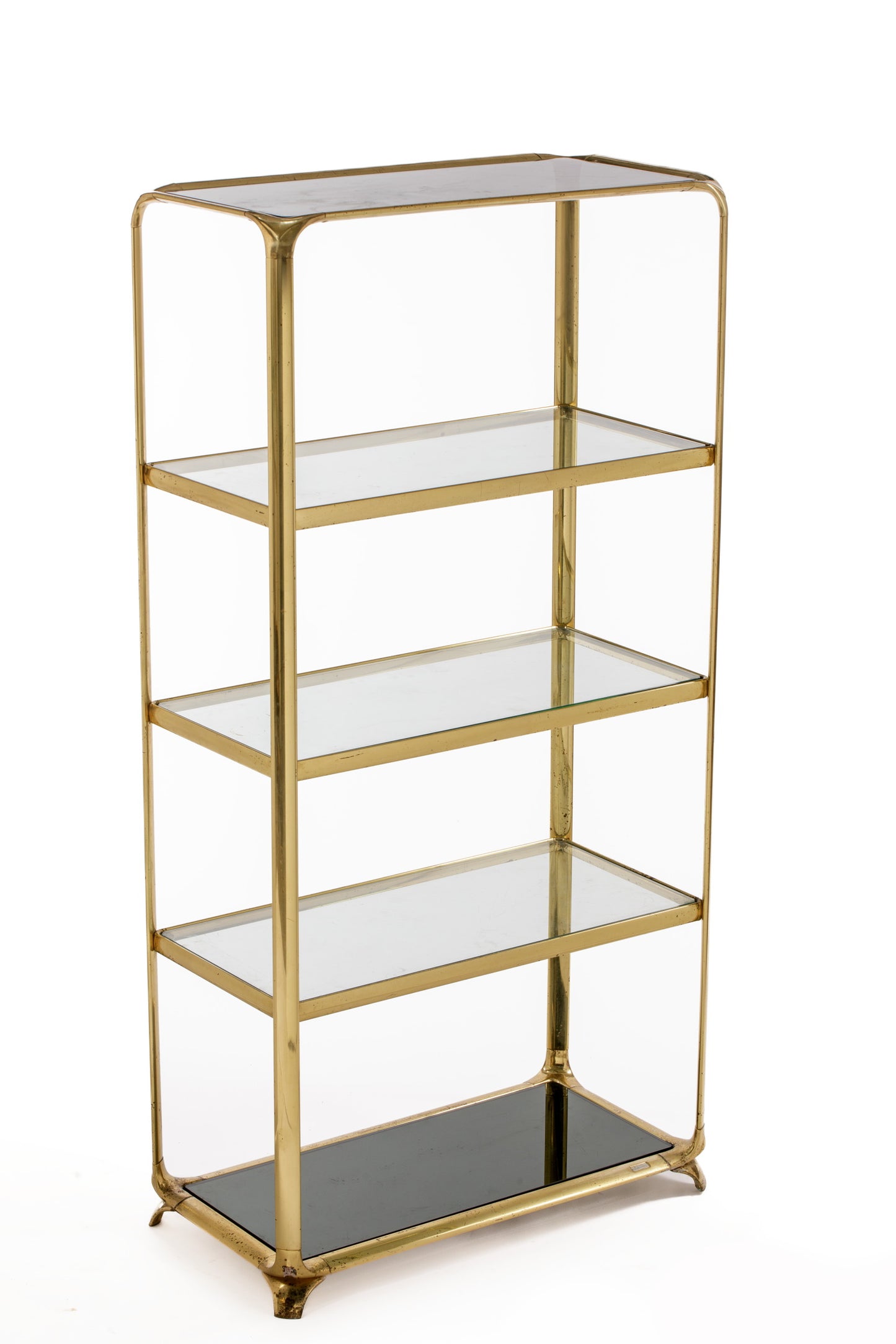 Mauro Lipparini brass bookcase 1970