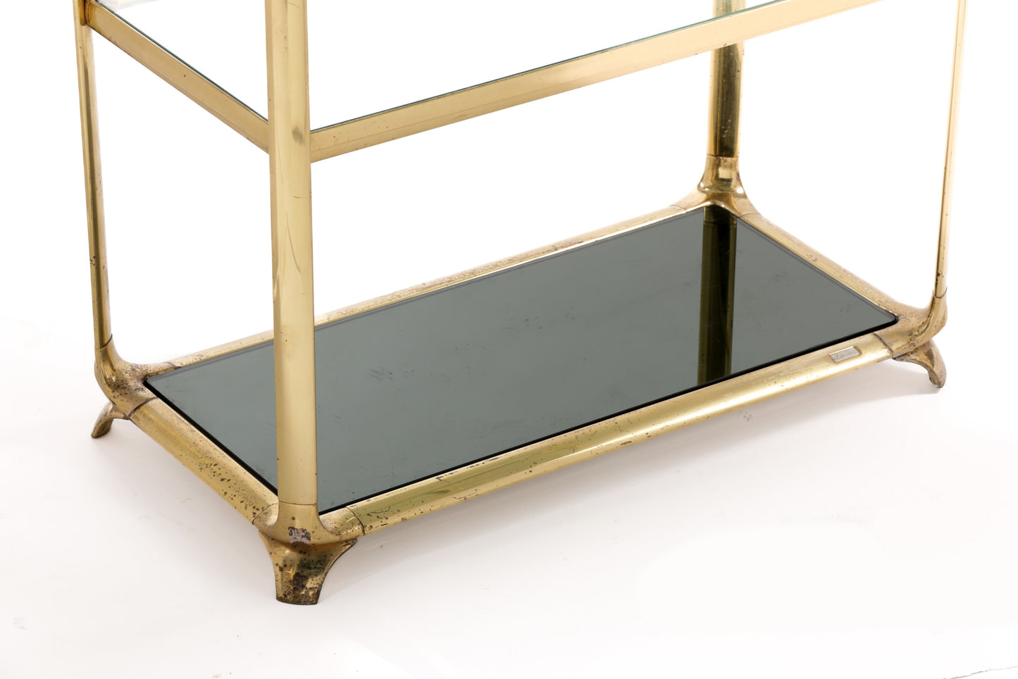 Mauro Lipparini brass bookcase 1970