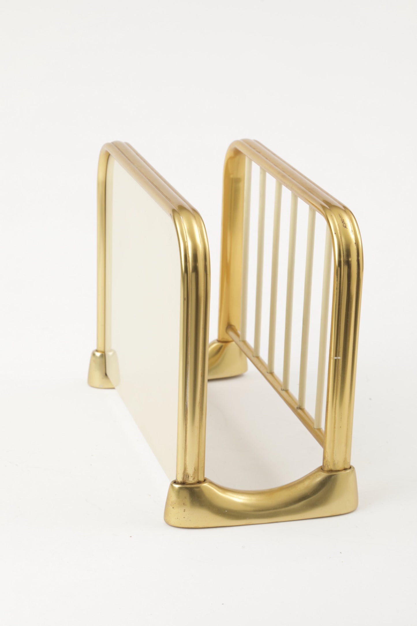 1960s glass and brass shelf