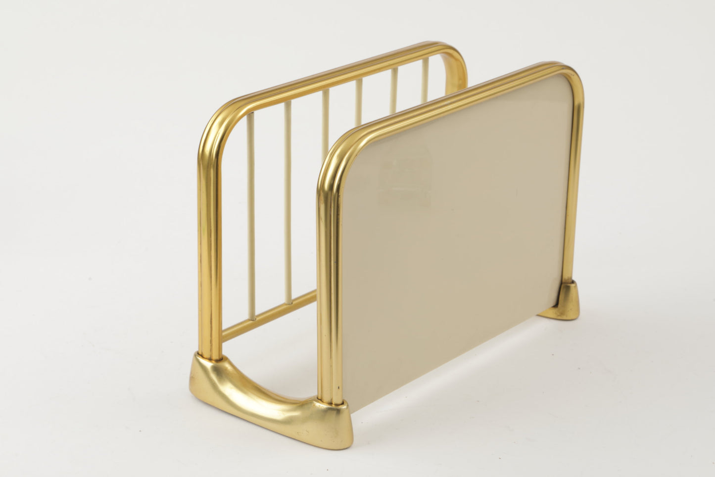 1960s glass and brass shelf