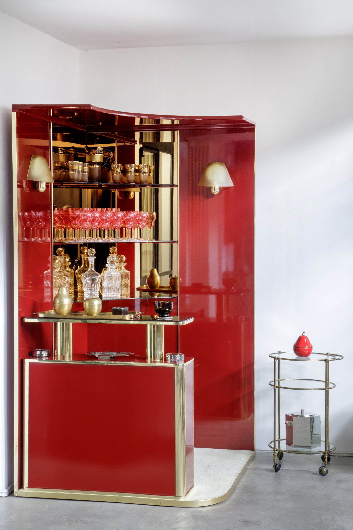 70's Corner Bar Cabinet