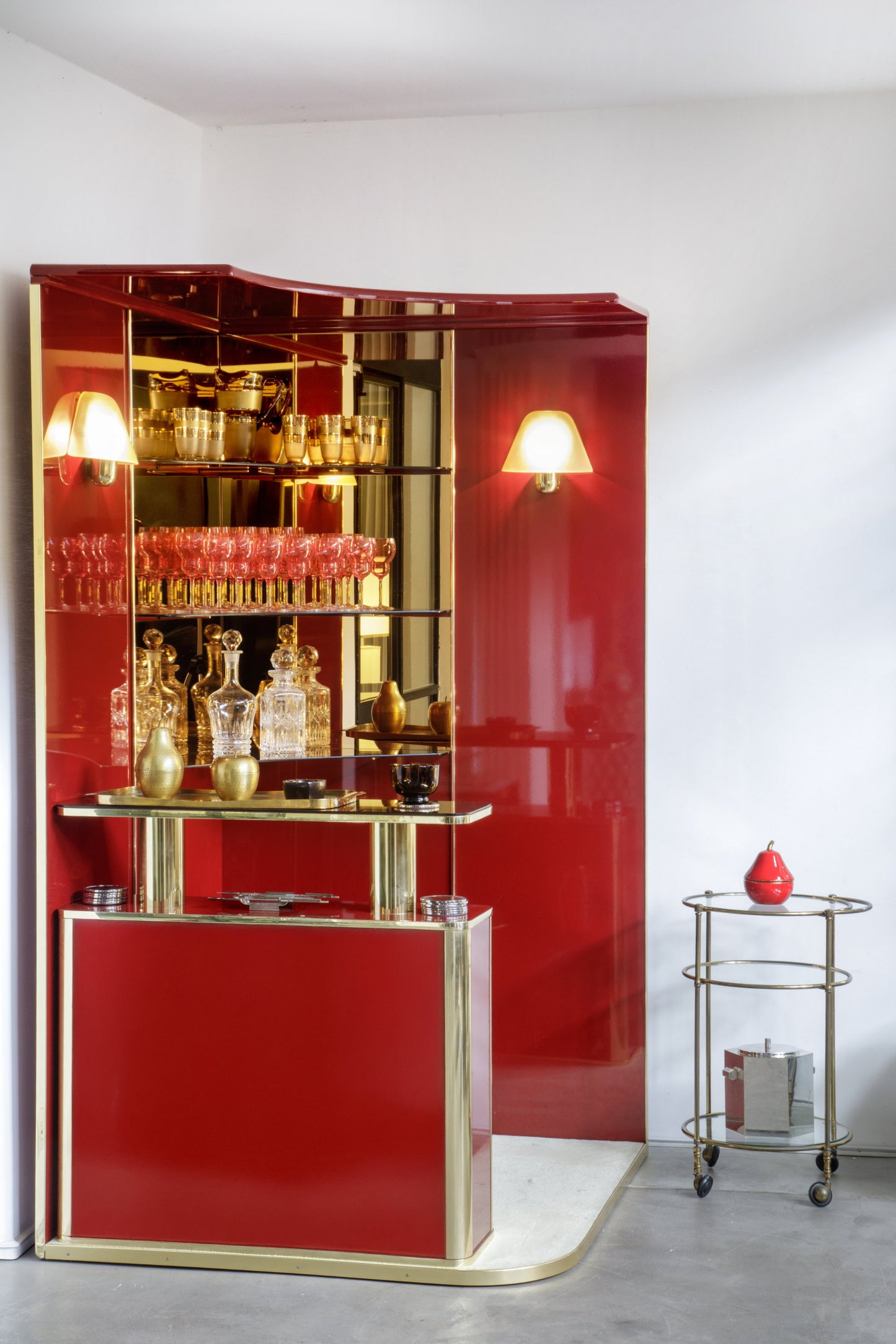 70's Corner Bar Cabinet