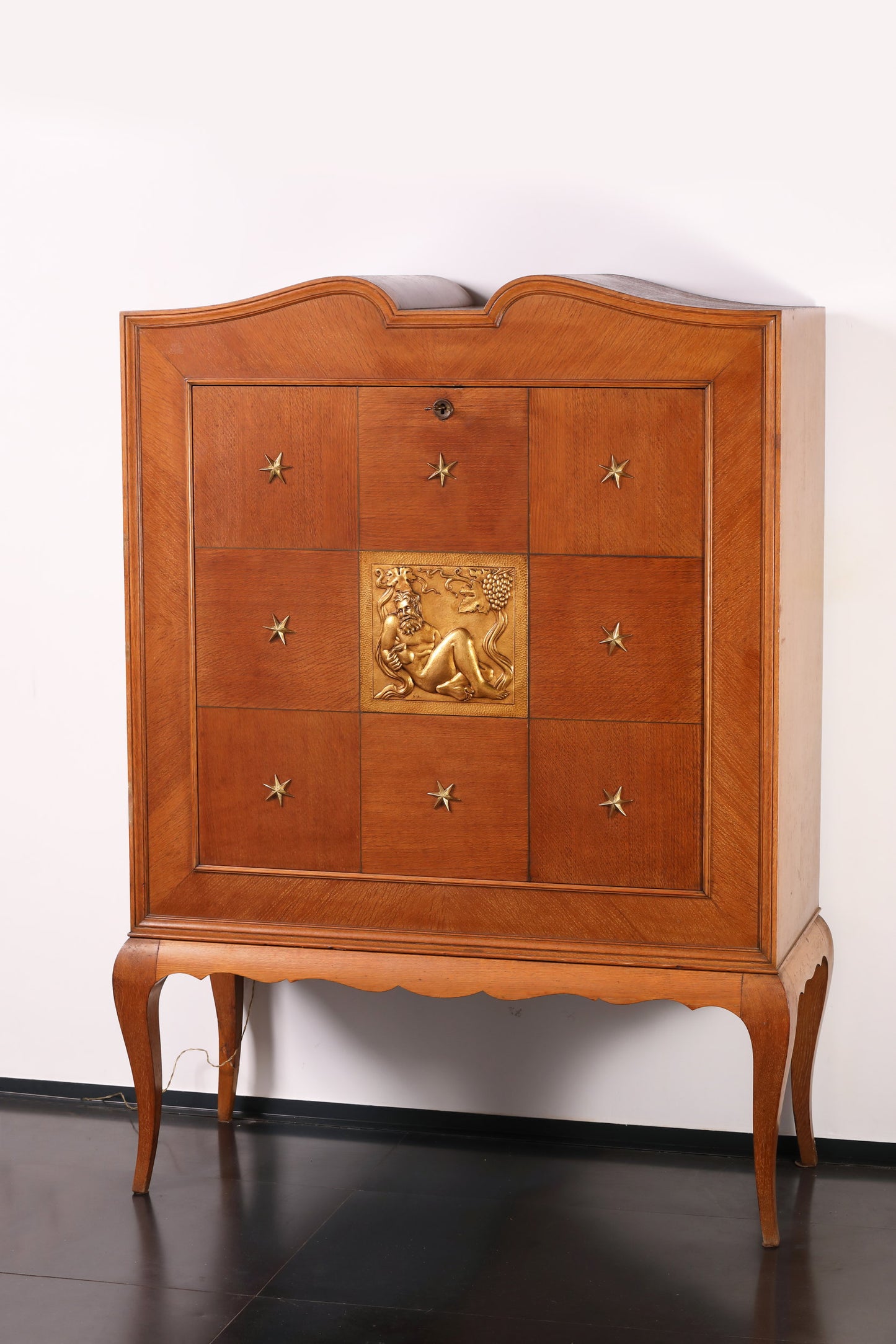 Paolo Buffa bar cabinet from the 50s in blond wood