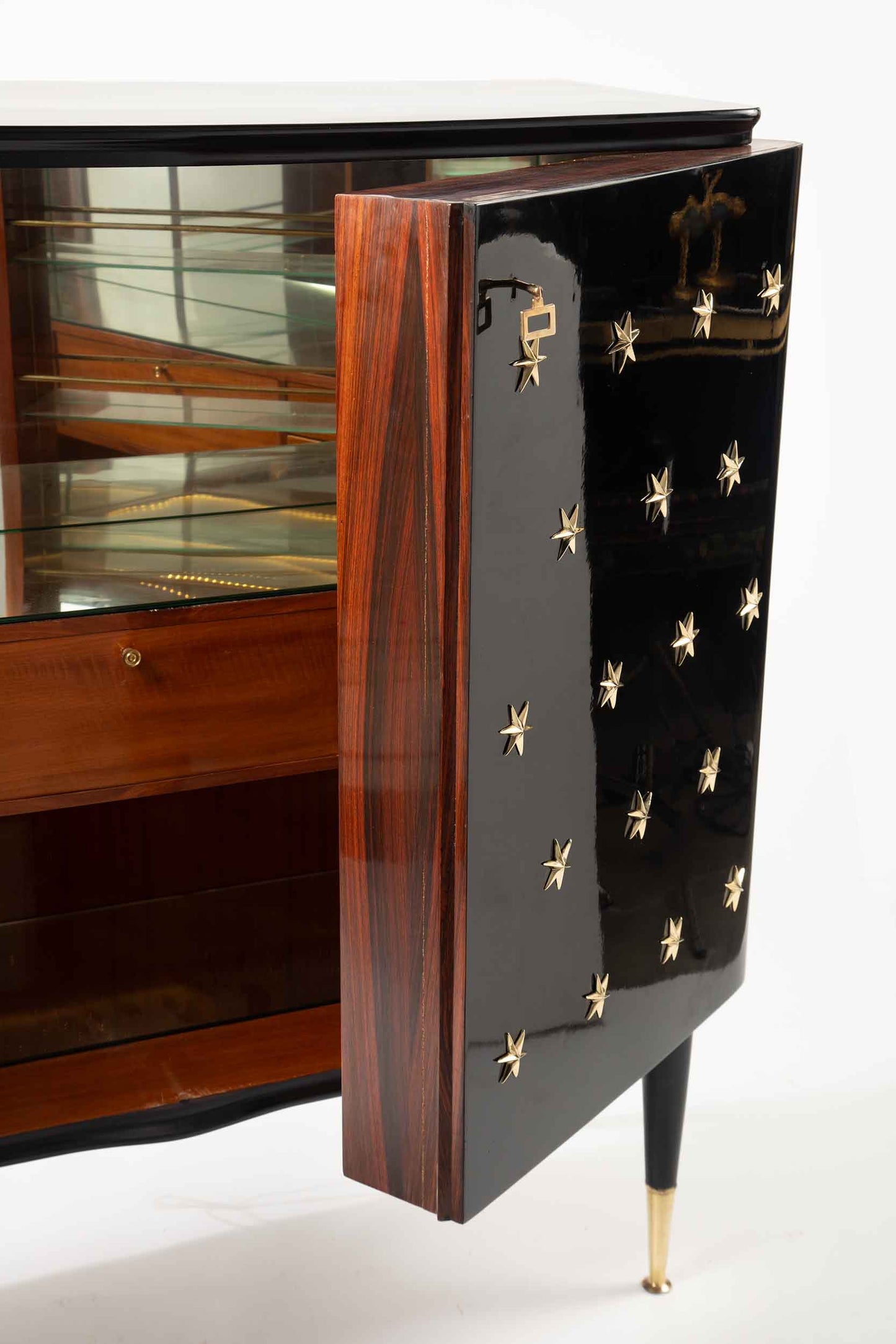 Mobile bar attributed to Paolo Buffa 1950s