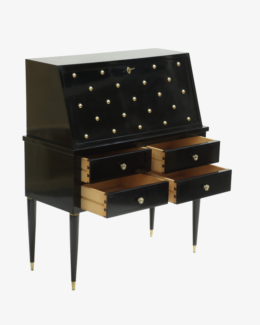 Mobile con ribalta anni 50 legno nero