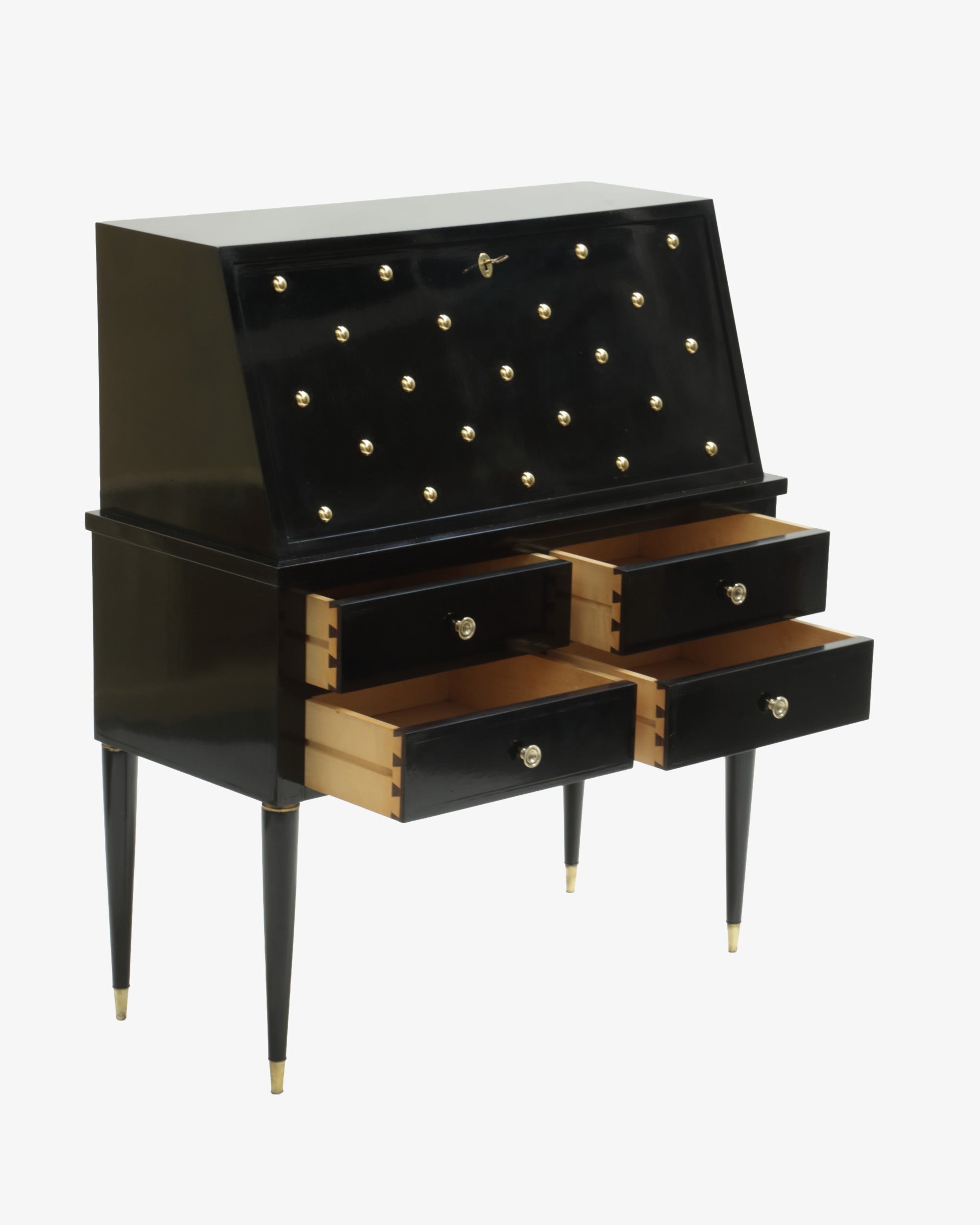 Mobile con ribalta anni 50 legno nero