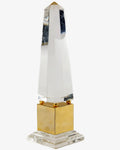 Plexiglass and brass obelisk from the 1970s