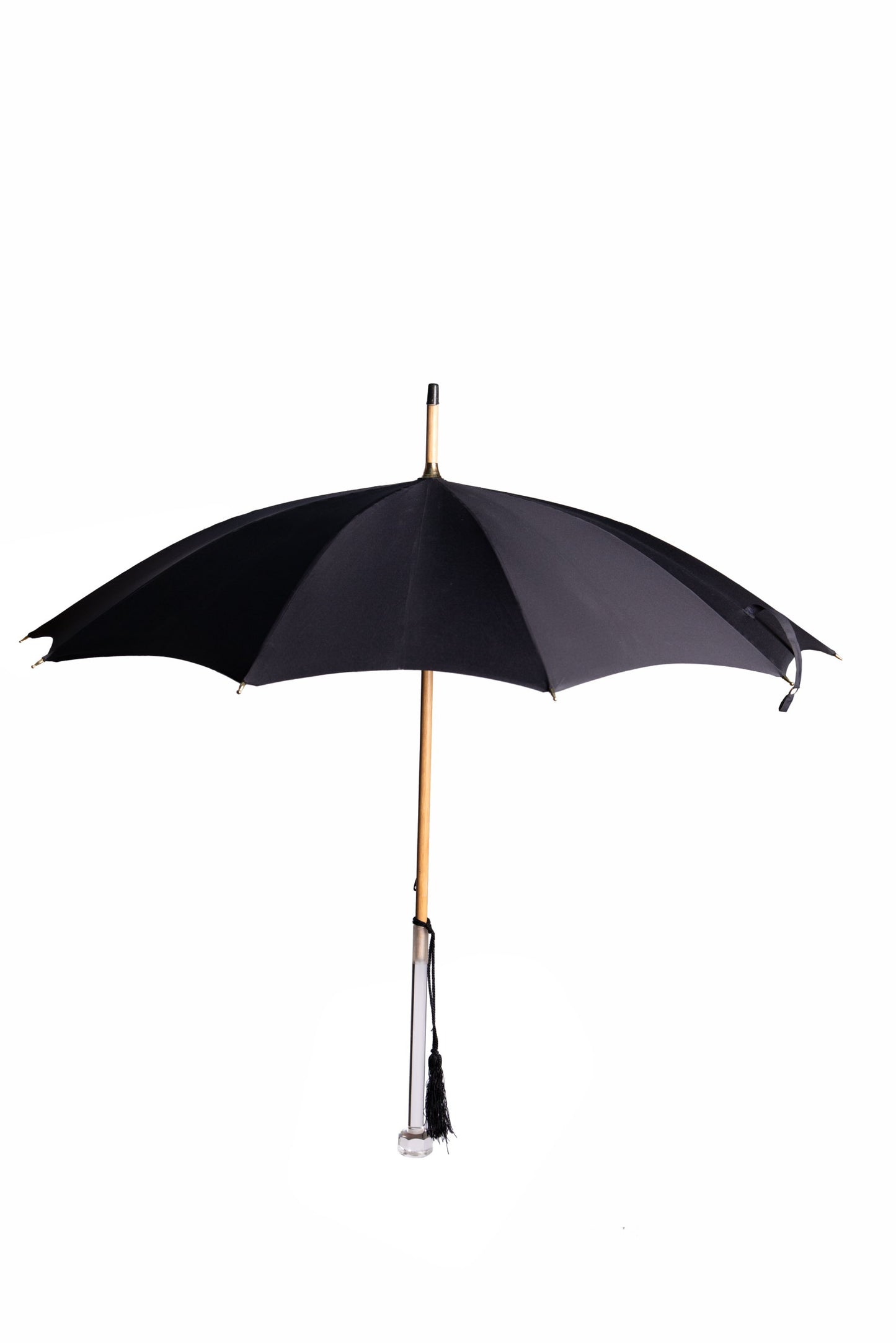 Fendi vintage black silk umbrella