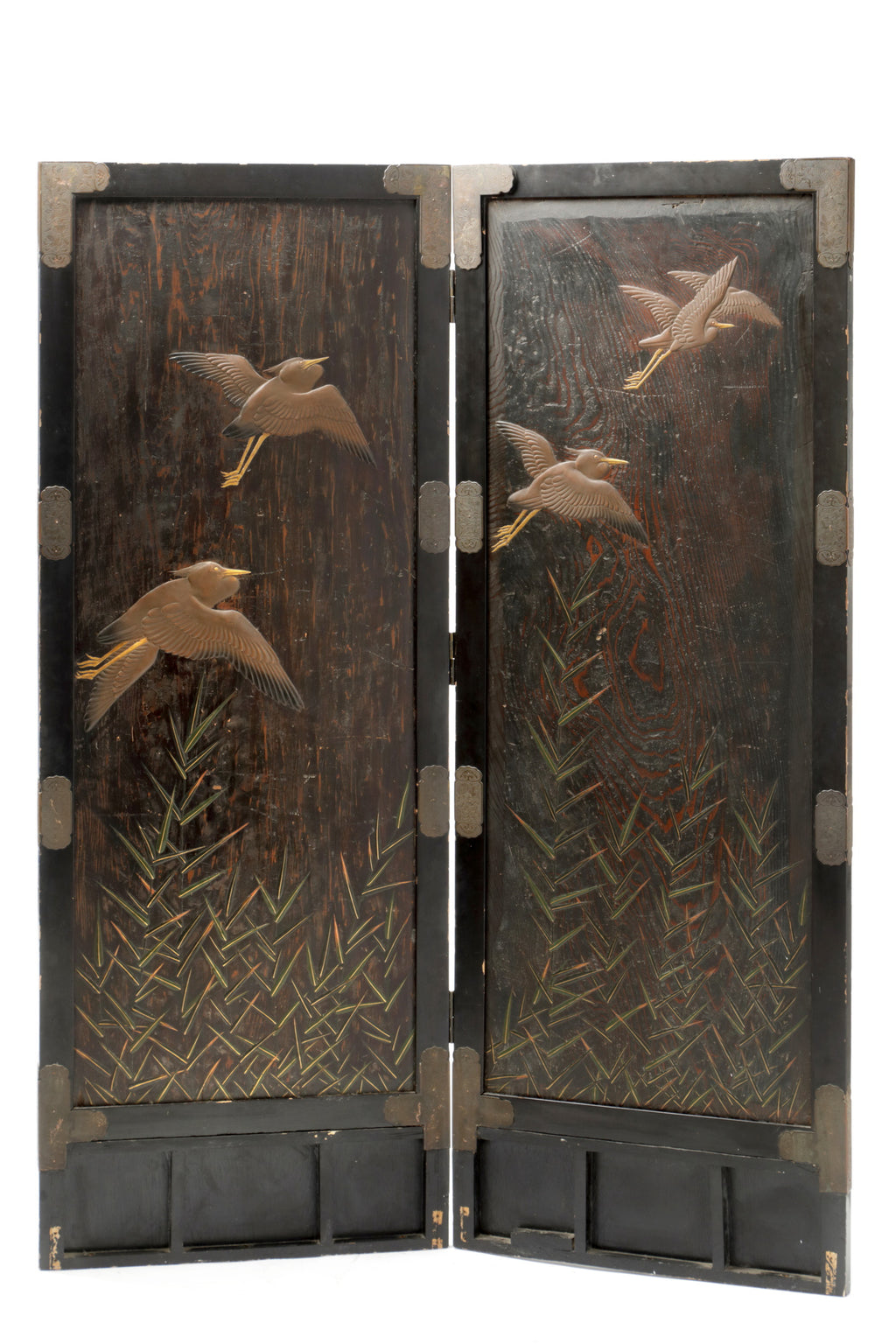 19th century Japanese lacquered screen