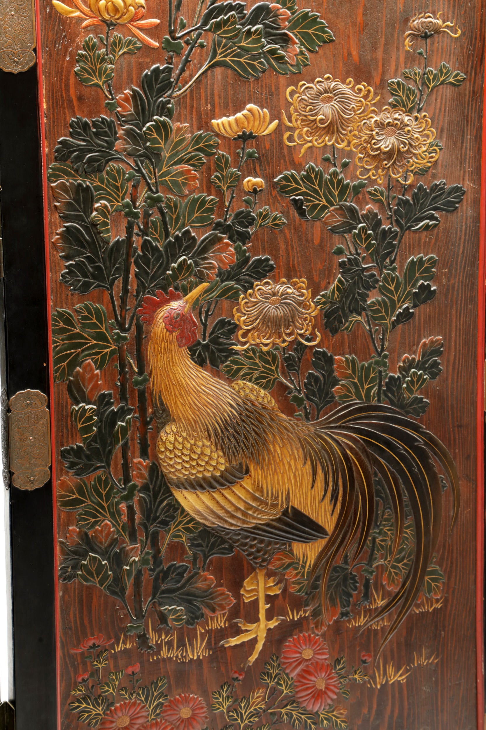 19th century Japanese lacquered screen