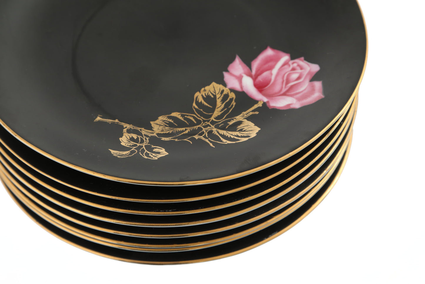 Bavaria porcelain plates with decal decoration