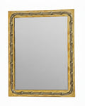Small 1970s silver-plated brass and bamboo mirror