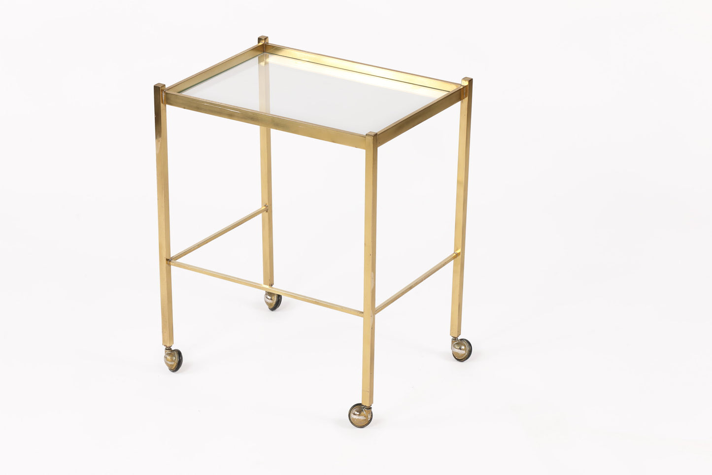 Small brass trolley from the 70s, one shelf