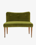 Piccolo divano anni 60 verde muschio