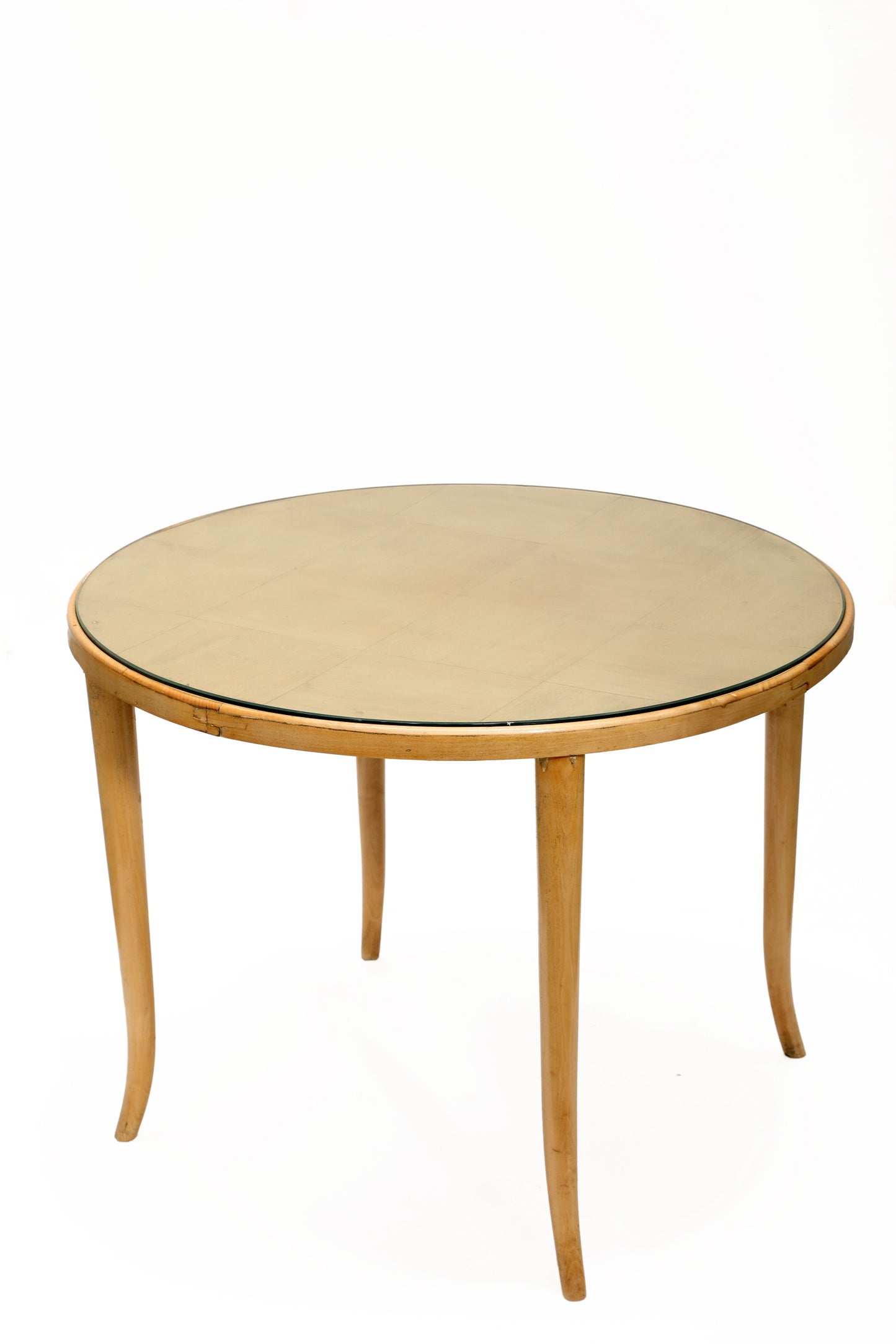 Small blond wood table from the 60s