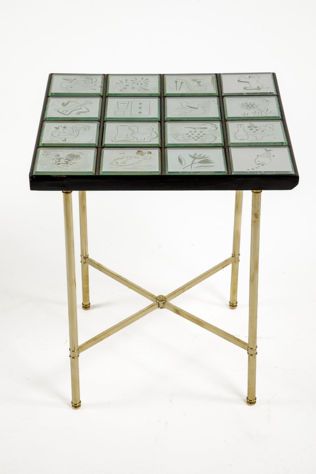 Small glass tile table from the 50s