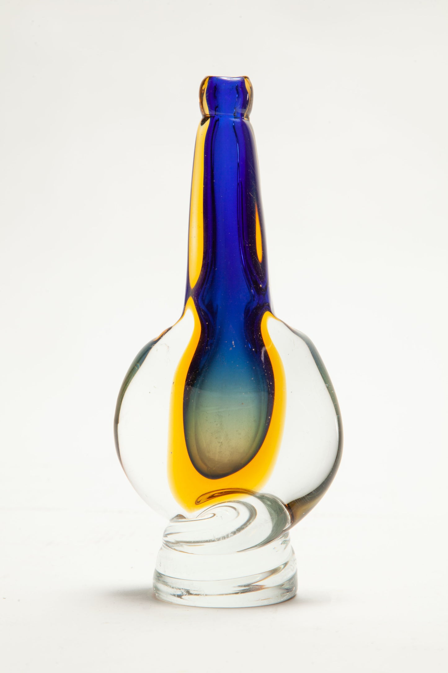 Small submerged single-flower Murano vase