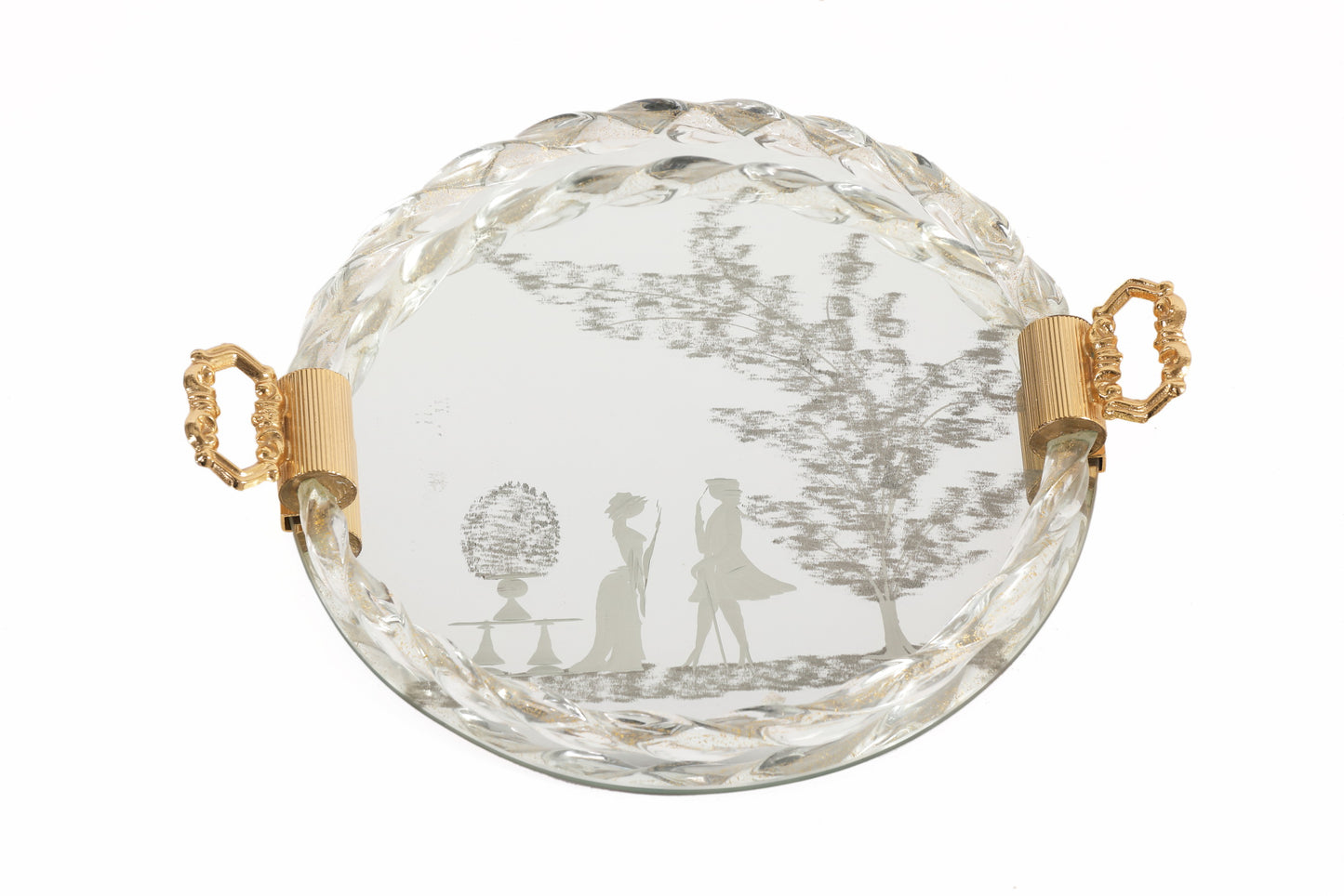 Small round Murano glass tray from the 1960s