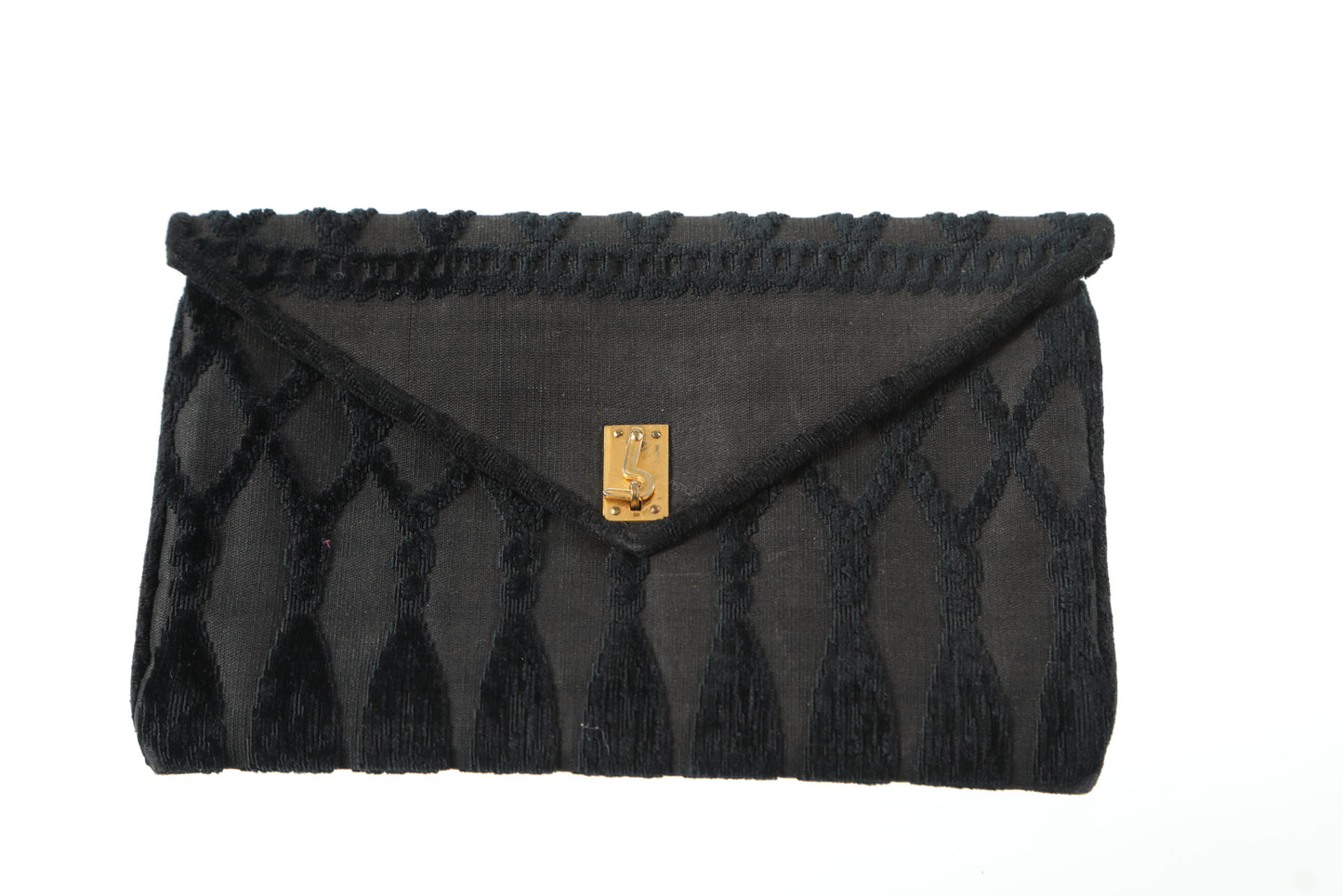 Roberta di Camerino black clutch bag from the 60s