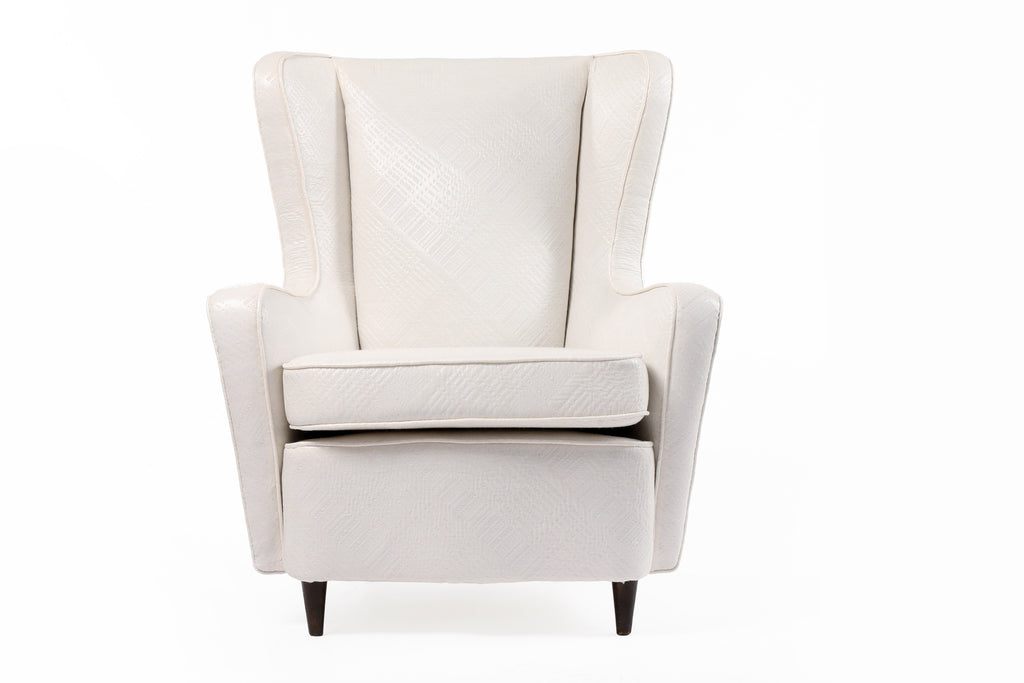 Poltrona anni 60 ciré jacquard matelassé