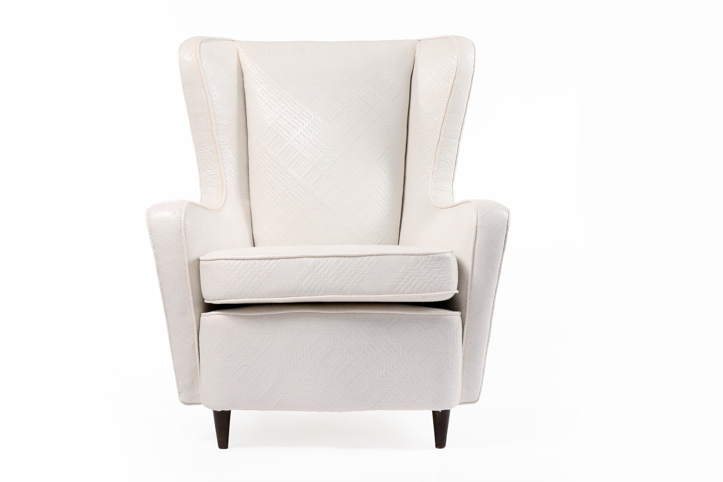 60s ciré jacquard matelassé armchair
