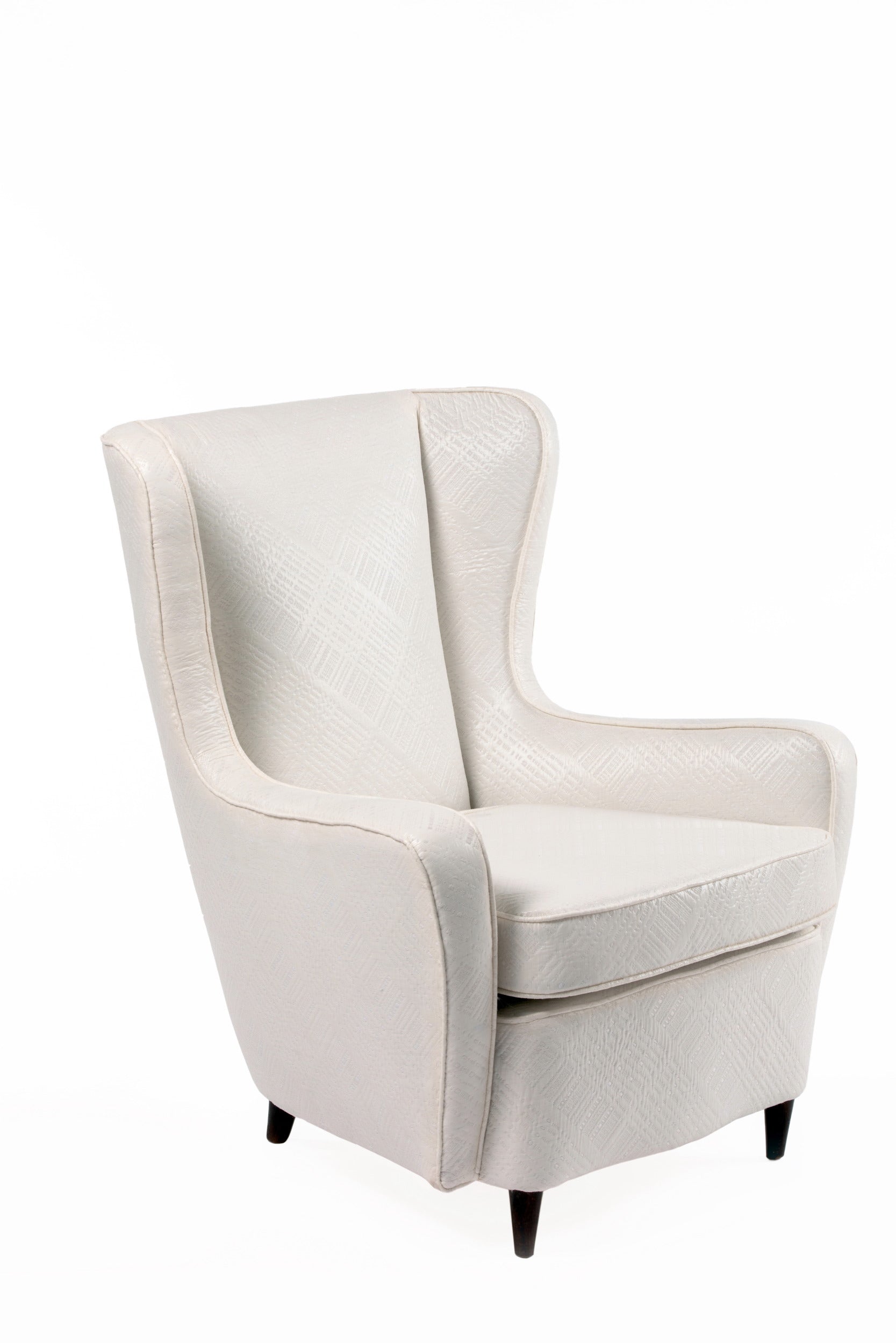 60s ciré jacquard matelassé armchair